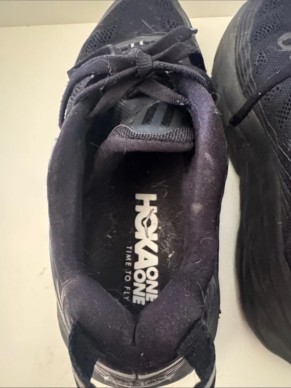 Hoka One One Black Women's Chunky Lace-Up Athletic Sneakers